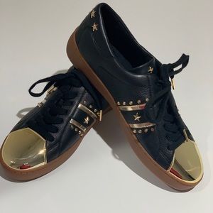 Michael Kors Frankie Stripe Sneaker Leather 8.5 M